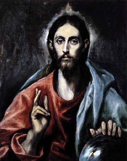 GRECO, El Christ as Saviour France oil painting art